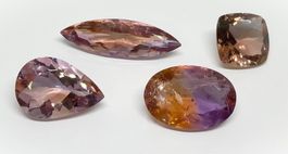 Lot 4 x amétrines 101.97 ct - Valeur 800.- Fr
