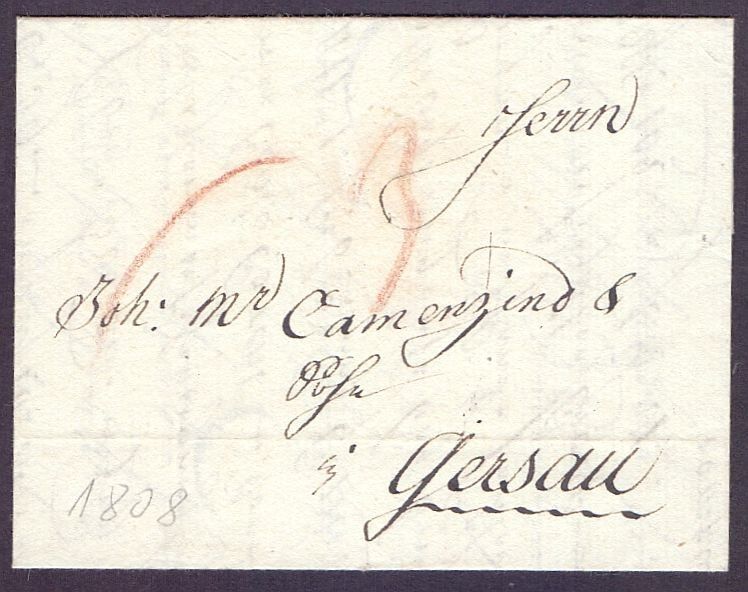 Tutti i francobolli: Faltbrief Vorphila 1808 – Usato da Flamatt venduto da samowarow 1