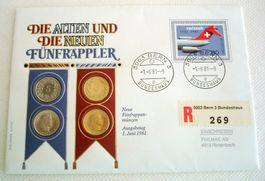 Münzbrief 1981 „Die alten und die neuen Fünfräppler“