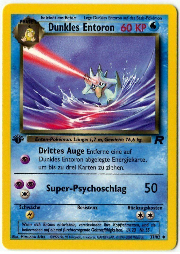 Pokémon Carte collezionabili: Dunkles Entoron Team Rocket 1.Edition 37/82 Deutsch Mint – Nuovo (secondo la descrizione) da Dornach venduto da Deco89