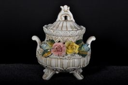 talienische Porzellan Zuckerdose – Capodimonte Stil