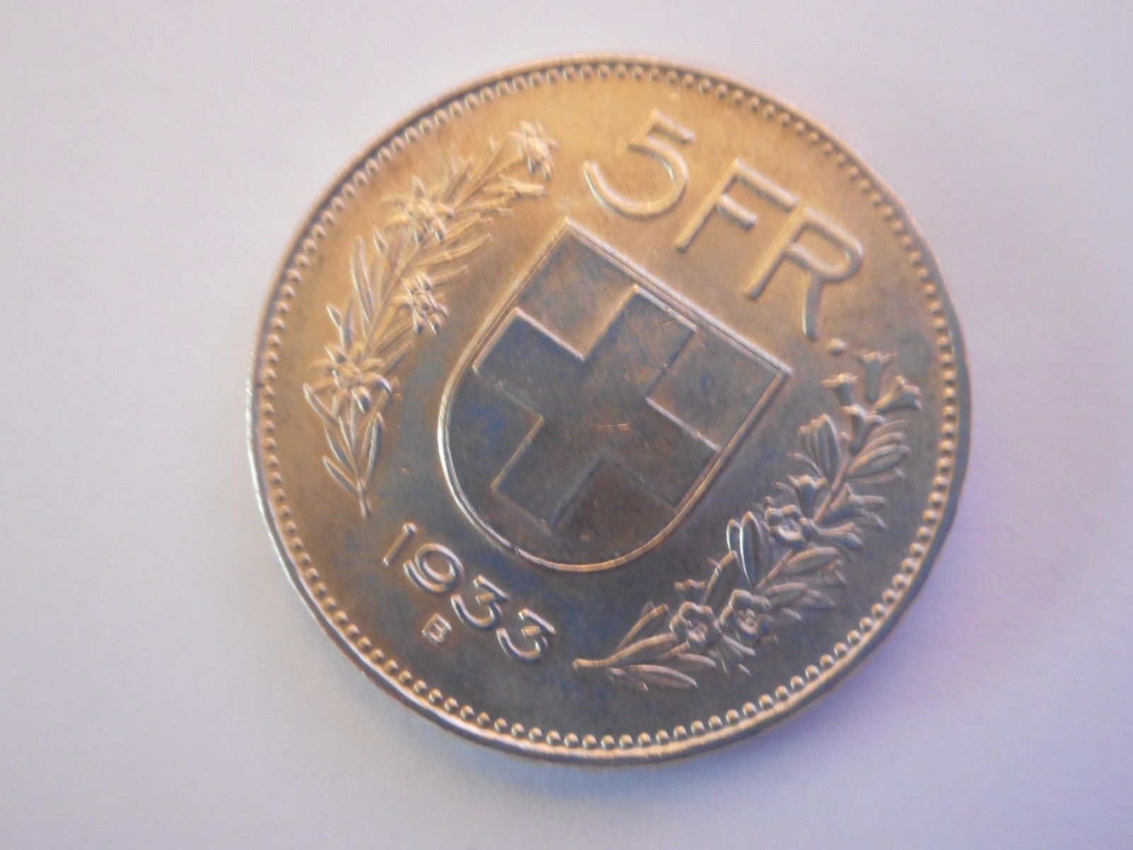Tutti le monete: 5 Fr. 1933 silber  Sammerstück – Nuovo (secondo la descrizione) da Kriegstetten venduto da pizlad2010