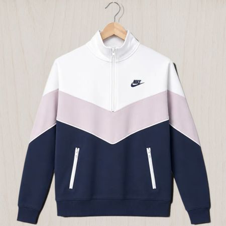 NIKE Trainingsjacke Chevron Weiss Rosa Blau Gr. M