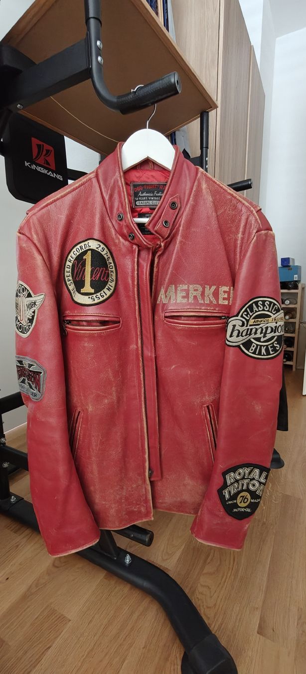 Giacche: Rider's thick leather jacket – Usato da Les Acacias venduto da gva_tv29