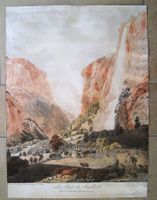 Lauterbrunnen grosser Umrisstich von König sehr selten