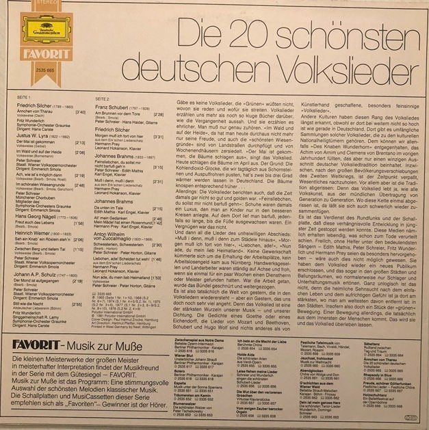 Dischi in vinile: Die 20 schönsten deutschen Volkslieder (LP) – Usato da Grüningen venduto da azulamarillo_vinyl 1