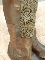 BUNKER STIEFEL 39 LEDER BRAUN BOOTS SCHUHE WESTERNSTIEFEL