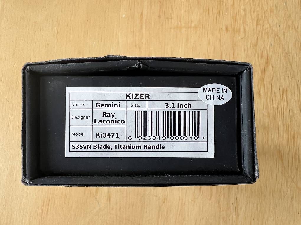 Coltelli tascabile: Taschenmesser Kizer Gemini Titan – Nuovo e nell'imballaggio originale da winterthur venduto da tech160 2