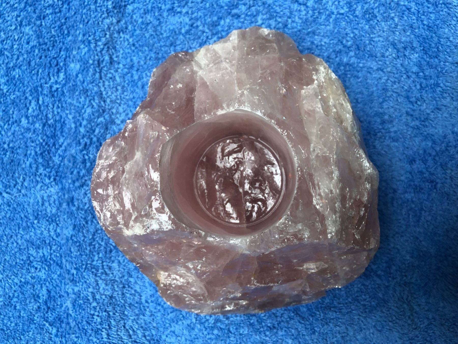 Mineralien & Heilsteine: Rosenquarz Windlicht, Madagaskar  **NEU** – Neu (gemäss Beschreibung) aus Siebnen von Trans-Am 1
