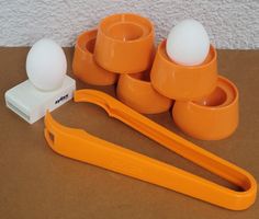 Kult 70er Jahre ZYLISS Eierpieker 5 Eierbecher und Eierzange