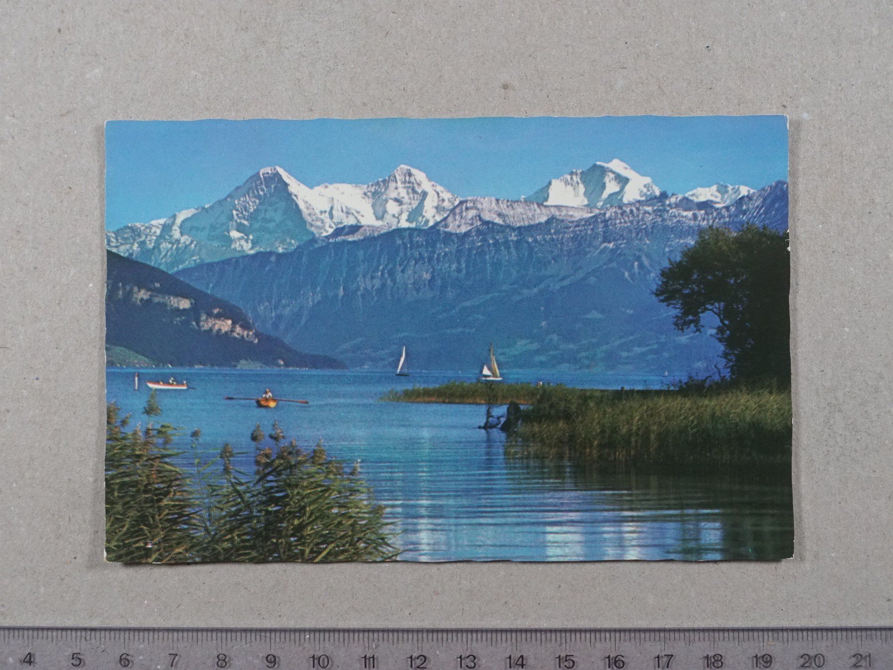 Ansichtskarten: Thunersee, Eiger, Mönch, Jungfrau – Gebraucht aus Lenzburg von fh1