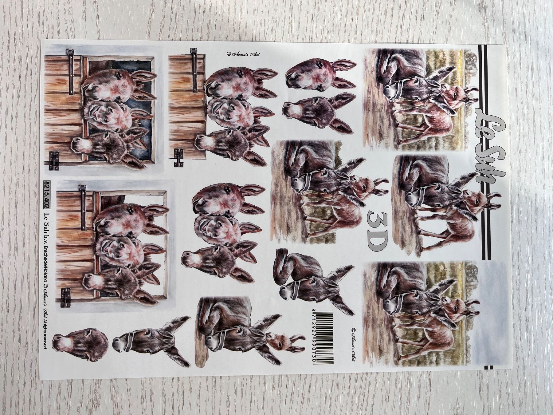 Kit bricolage: 1 Set Kartenbögen mit 10 Tier Designs – Nuovo e nell'imballaggio originale da Büsserach venduto da bor_s88m 1