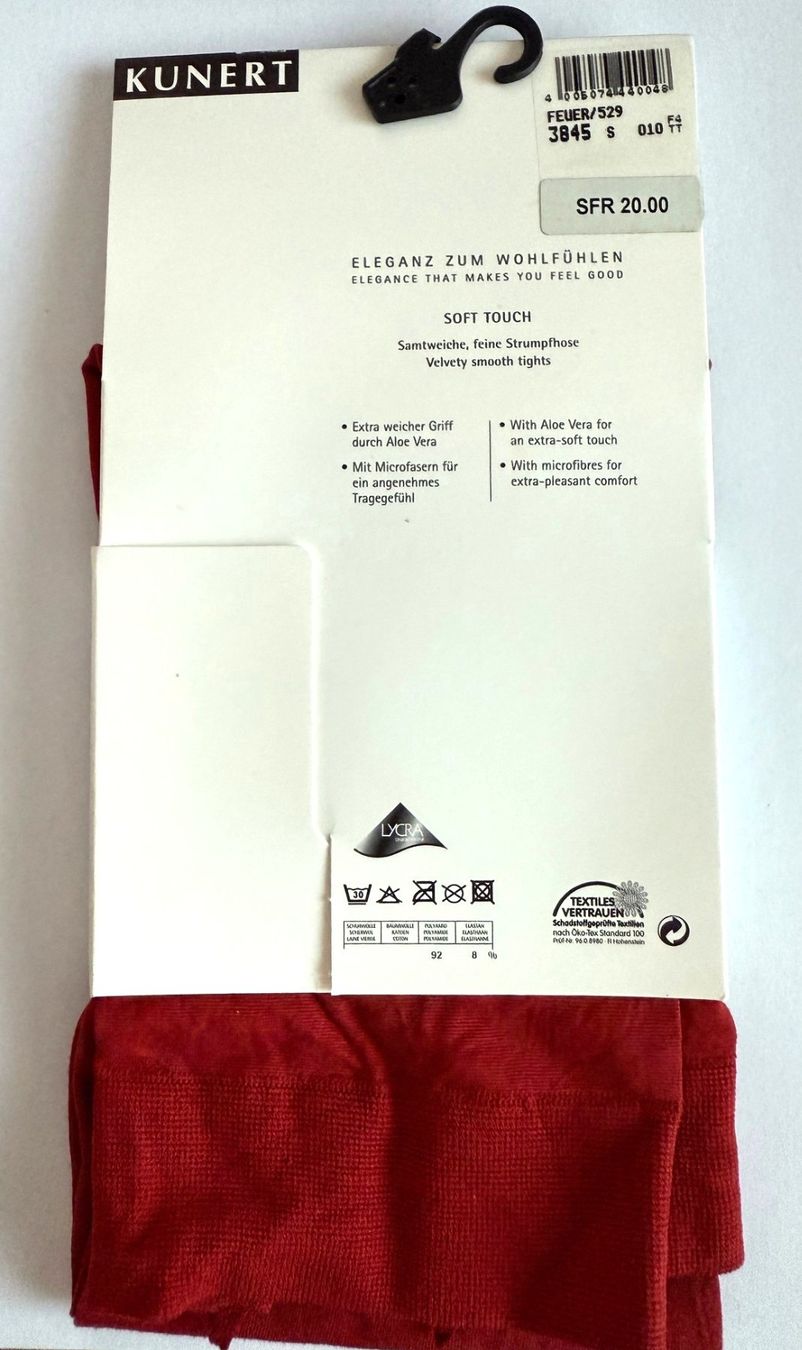Kunert Calze & Collant: Strumpfhose Soft Touch Kunert – Nuovo e nell'imballaggio originale da Menziken venduto da ABA60 1