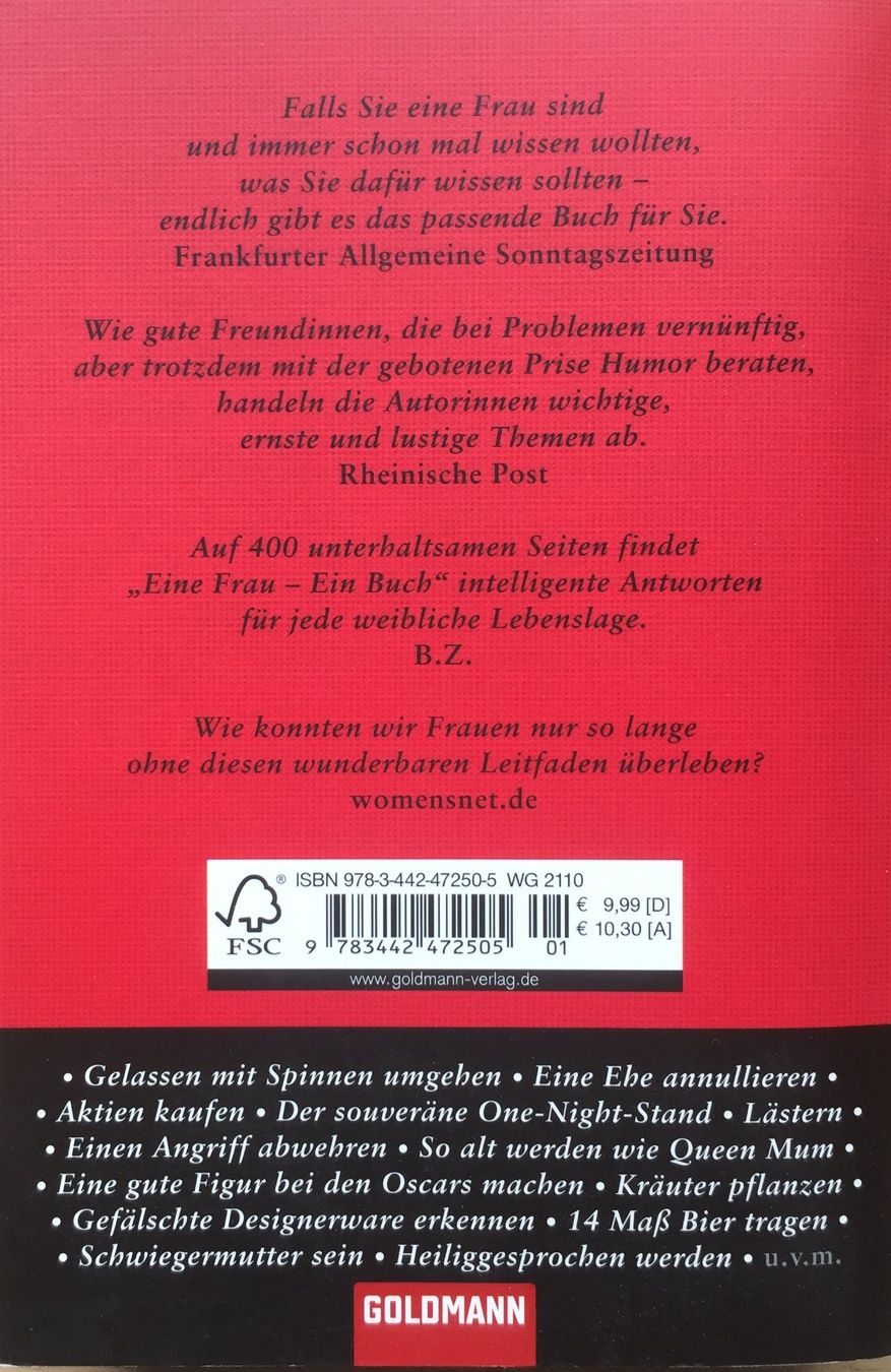 Libri: Buch - Eine Frau - Ein Buch – Usato da Leimbach TG venduto da easydiver87 1