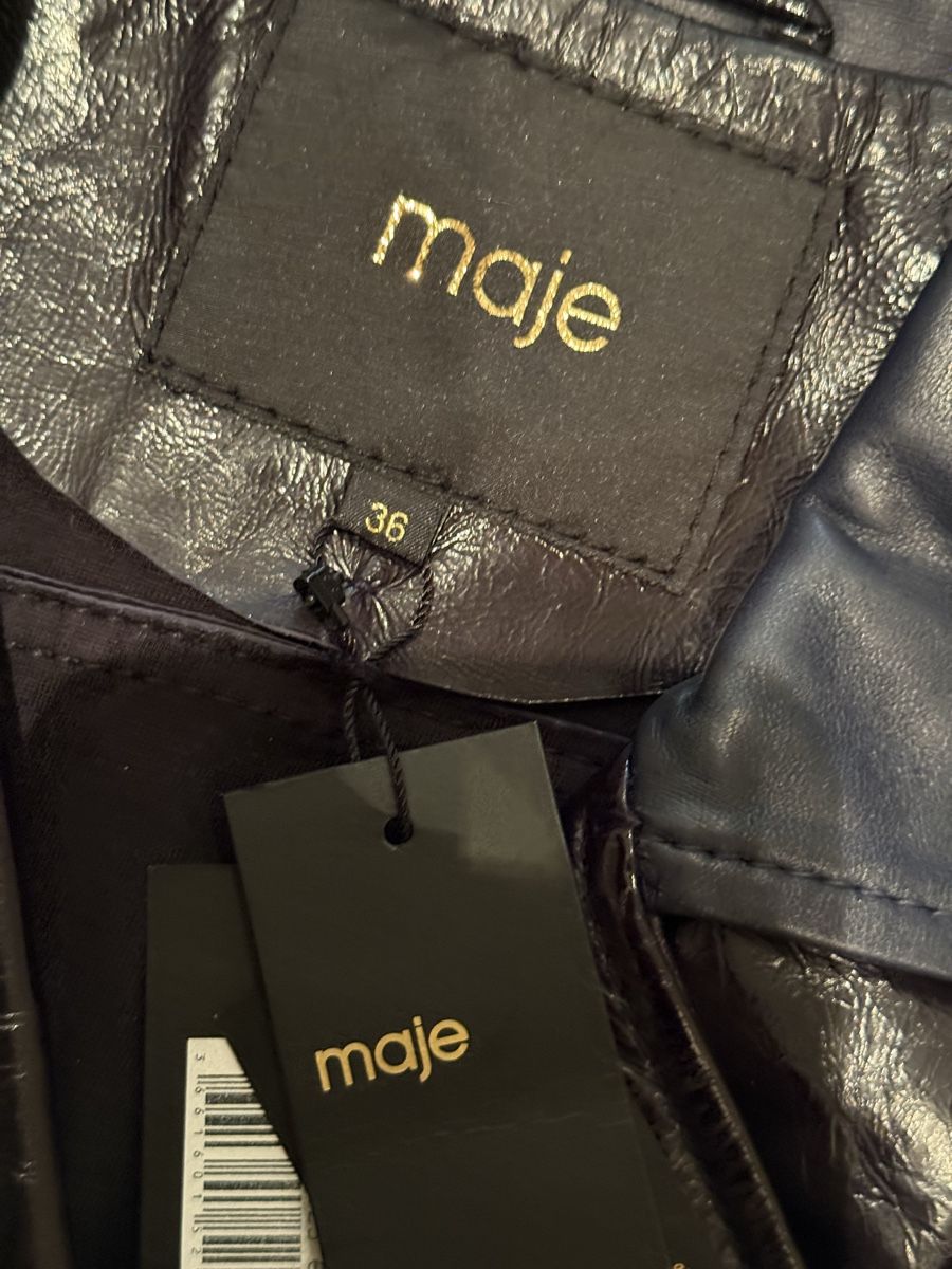 Maje Giacche: Maje Leather Jacket, new with tags, size 36 – Nuovo e nell'imballaggio originale da Zürich venduto da EShopping81 5