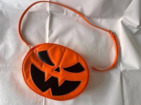 Sac bandoulière Halloween ? Citrouille orange/noir