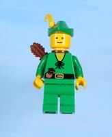 LEGO Minifigur Forestman - Pouch, Green Hat, Yellow Feather,