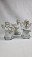 4x Engel Weihnachten Porzellan Figuren Vintage Deko blau ...