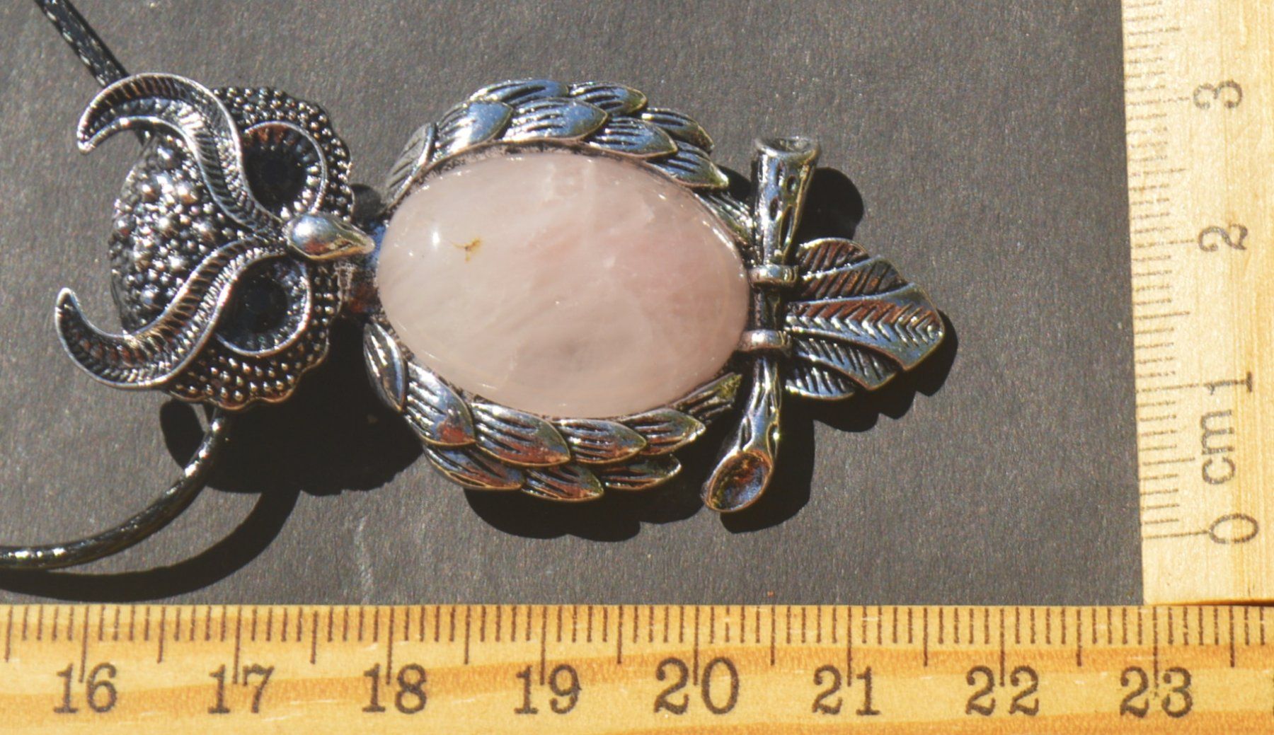 Spille & Fermagli: Brosche oder Halskette T-218 – Eule – Rosa Quarz – Nuovo e nell'imballaggio originale da Goldiwil (Thun) venduto da han_v5b7 3