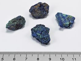 Azurit-Chrysokoll Rohsteine 21mm, 4Stk.
