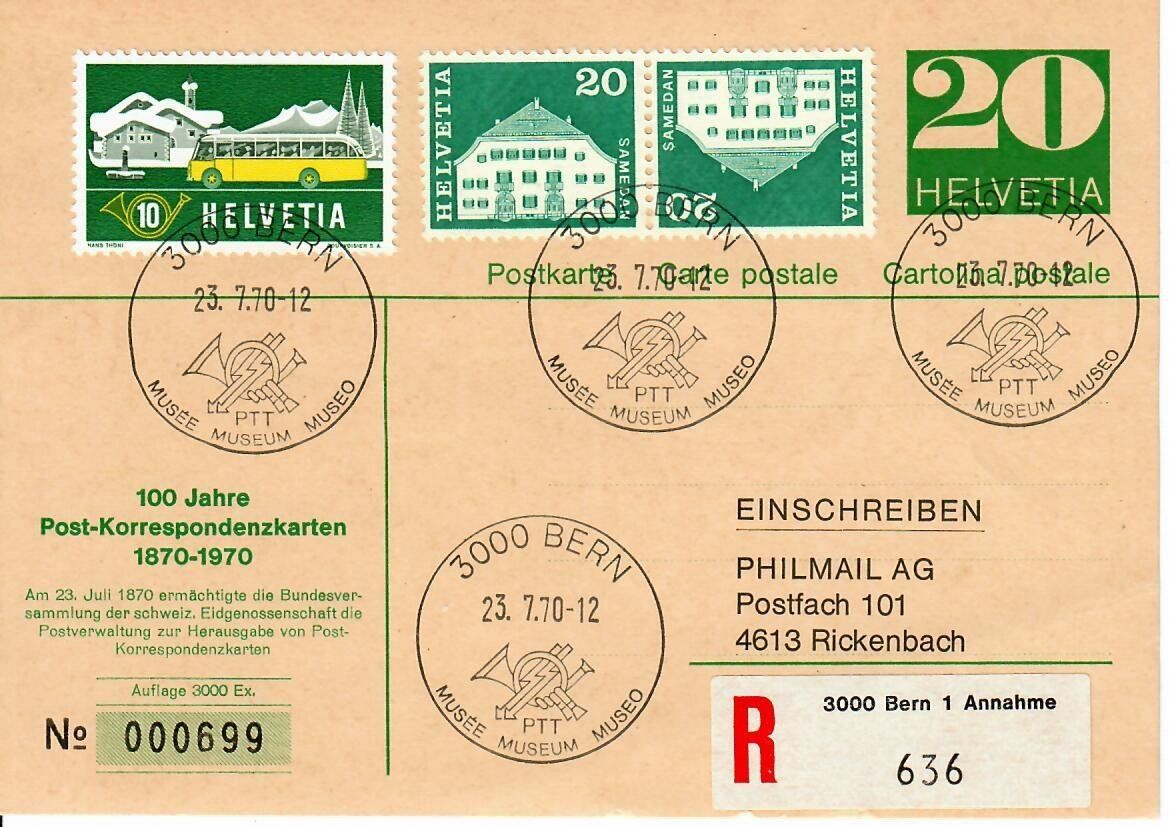 Tous les timbres: 100 Jahre Post - Korrespondenzkarten – D'occasion à Hochdorf par Ziegel-16