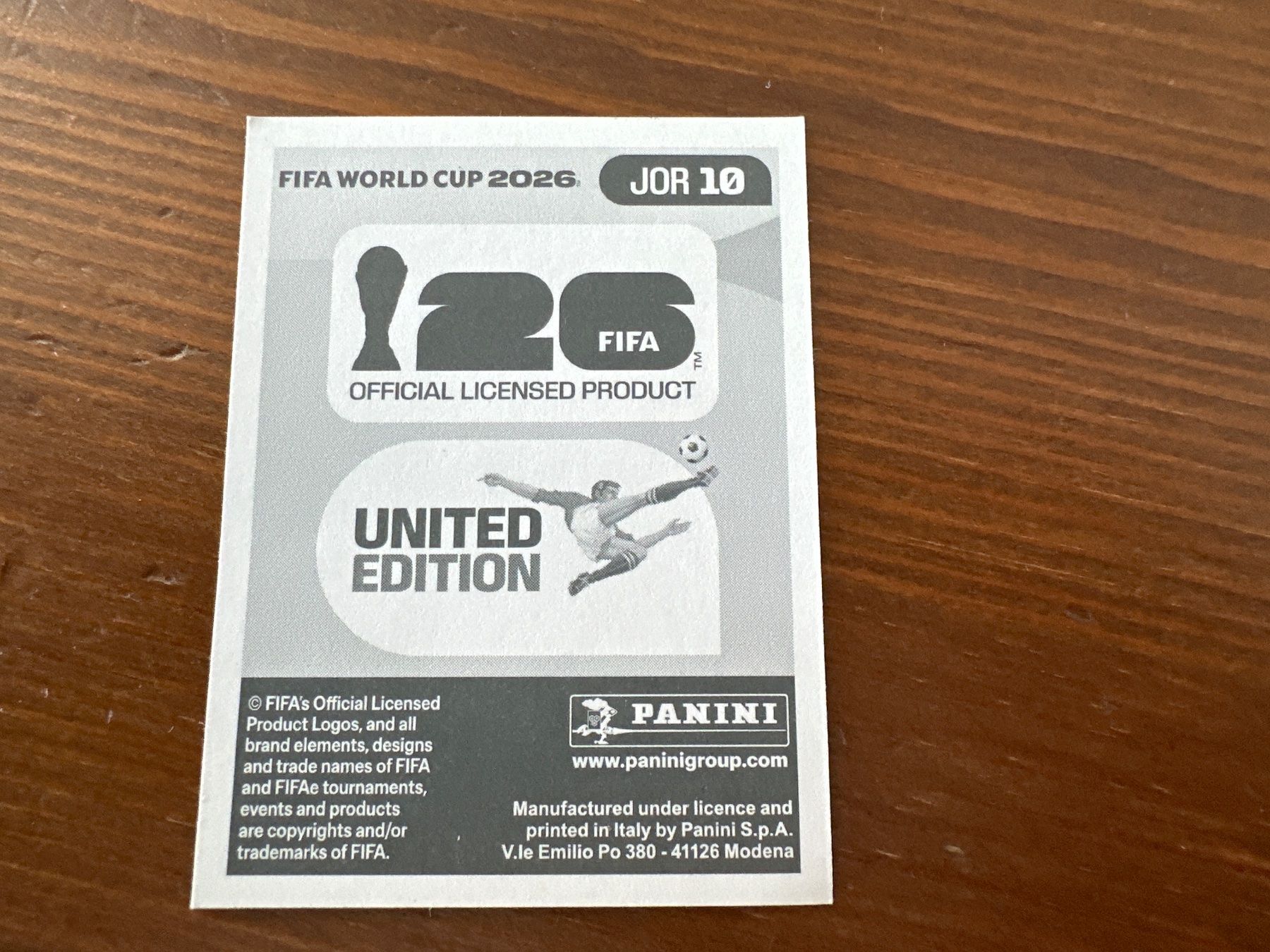 Panini Carte collezionabili: Panini JOR 10 FIFA World Cup 2026 – Nuovo e nell'imballaggio originale da Würenlos venduto da gtvlady_82 1