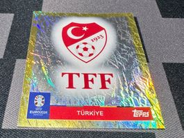 Topps Uefa Euro EM 2024 TUR 1 Wappen / Flag Gold