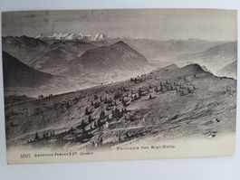 Alte Ansichtskarte Panorama von Rigi-Kulm mit Stempel R36