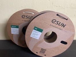 Filamento eSUN TPU-LW e TPE 1.75mm 2x650g