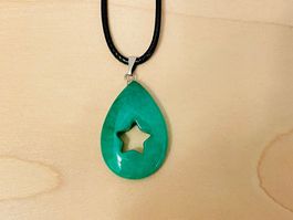 Stern Loch – Grüne Jade - Halskette