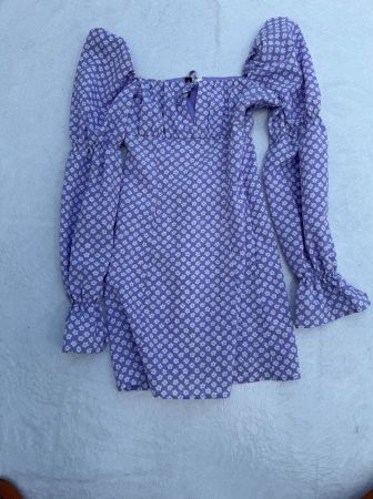 Robe d'été mauve à motifs T.34