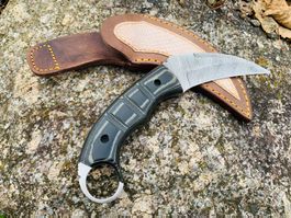 Damast Messer feststehend HANDMADE 21cm ODERMATT No. 64 NEU