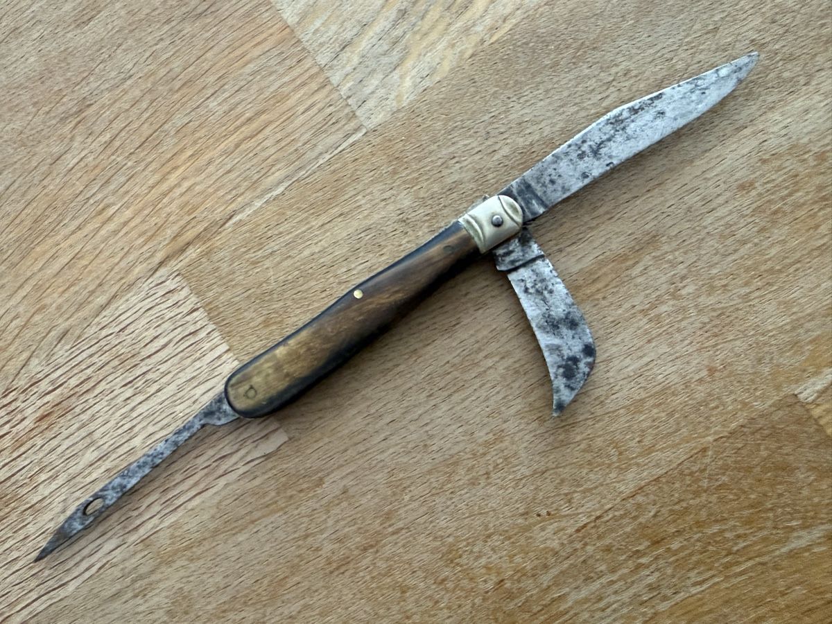 Coltelli tascabile: Antikes Bauernmesser Taschenmesser Sackmesser AELLIG – Usato da Goldach venduto da Messerguru 7