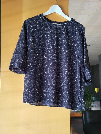 Blouse Scotch & Soda (Maison Scotch) bleu à motif blanc