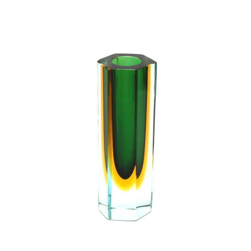 Murano Vasi & Recipienti: Polychrome Sommerso Blockvase aus Murano – Usato da Uerkheim venduto da fabulafero