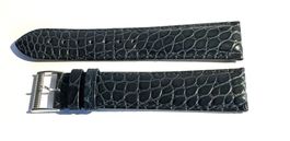 Lederband Alligator 21mm blau für Longines Uhr