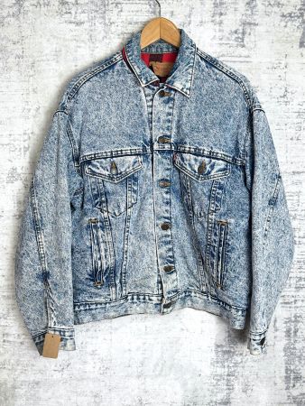 VINTAGE LEVI'S "ACID WASH" DENIM JACKET SZ: S