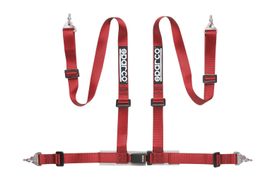 Sparco Tuning Gurt ECE 4 Punkt, ausklinkbar, rot NEU
