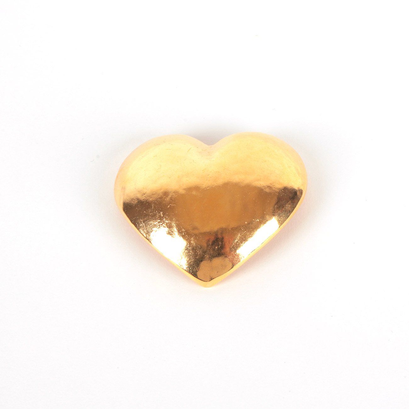 Saint Laurent Spille & Fermagli: Broche en coeur métal doré YSL – Usato da Delémont venduto da Le38.shop