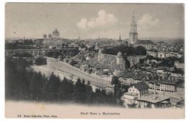 Bern von Muristalden, gelaufen 1908