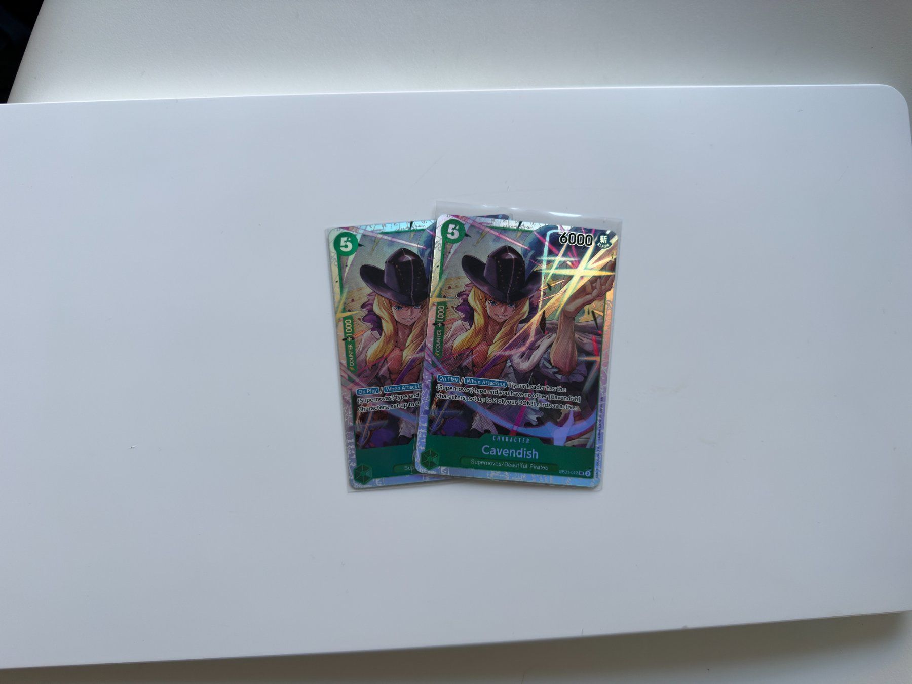 Bandai Carte collezionabili: 2x One Piece/ Cavendish (EB01-012) – Nuovo (secondo la descrizione) da Zürich venduto da dren