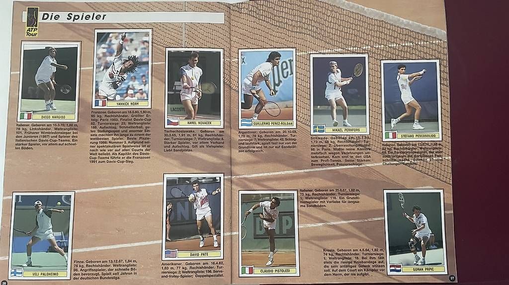 PANINI Tennis 1992 Album complet - Collection