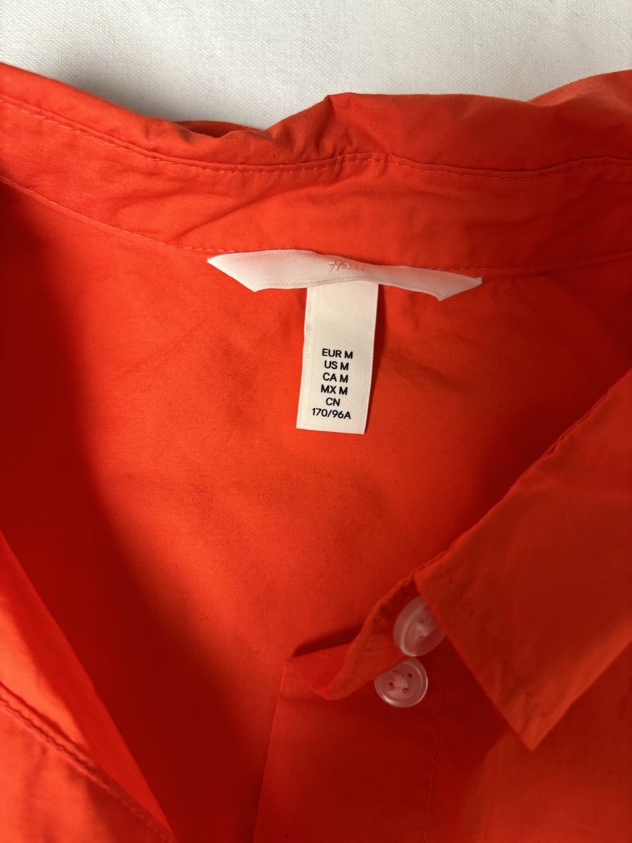 H&M Camicette: H&M Damen Bluse, Gr. M, orange, oversized – Nuovo e nell'imballaggio originale da Wald AR venduto da bertli00 1