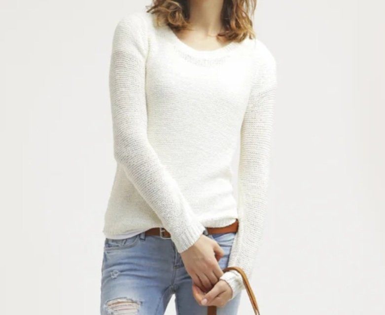Only Pullover & Sweatshirts: ONLY Strickpullover weiss, Gr M – Gebraucht aus Winterthur von Simply_nm 3