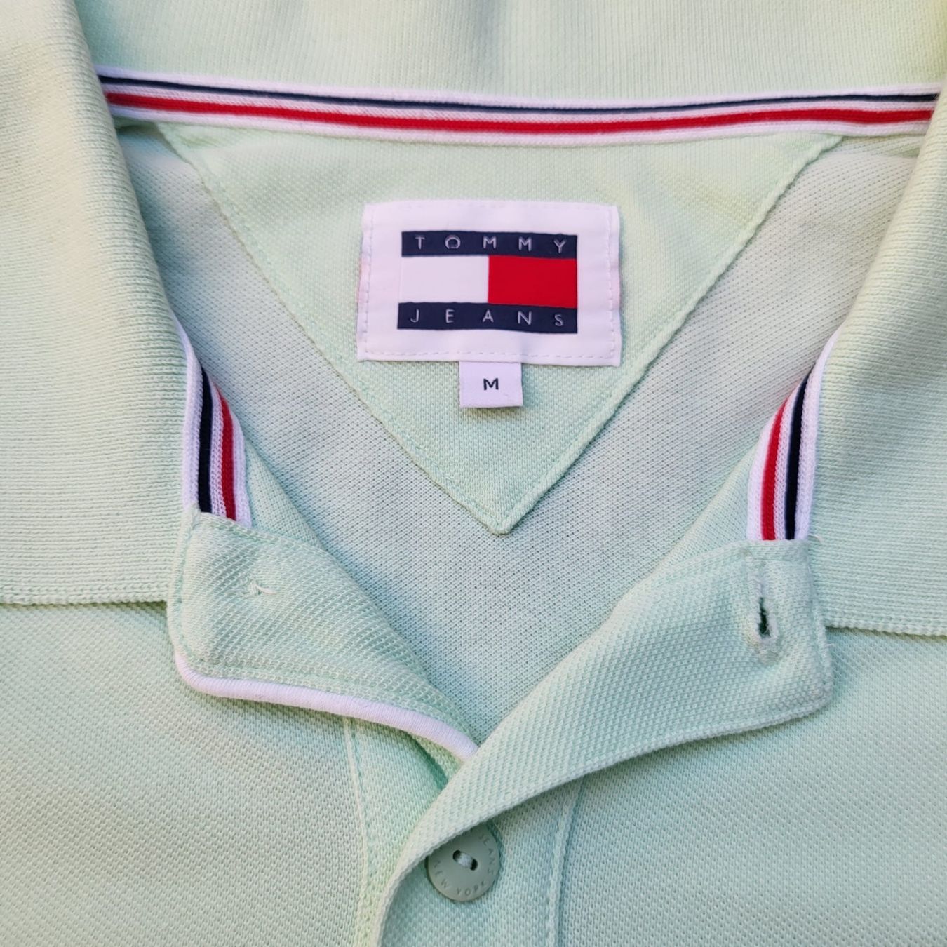 Tommy Hilfiger Magliette Polo: Tommy Hilfiger Poloshirt Gr. M Hellgrün – Usato da Möhlin venduto da romano19 1
