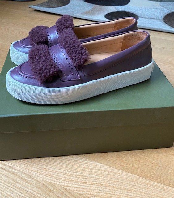Longchamp Damenschuhe: LONGCHAMP Loafers mit Pelzbesatz – Neu (gemäss Beschreibung) aus Zürich von Shapochka