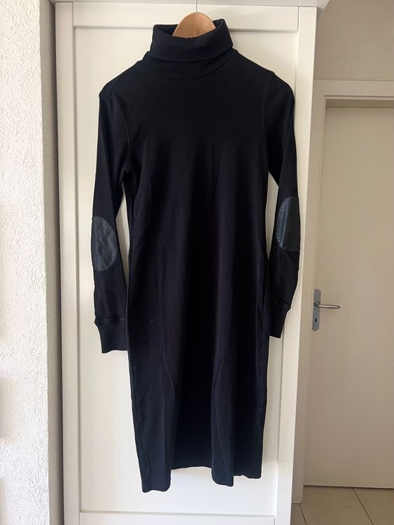 Robe Femme Col Roulé Douillette - Longueur Genou En Tricot Molletonné - Taille M (95cm De Long)