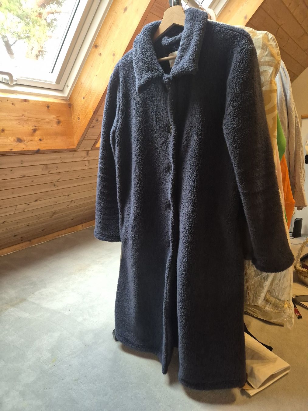 Schiesser Giacche: Teddymantel dunkelblau Schiesser Gr L – Usato da Zürich venduto da Drago670 1