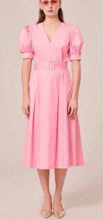 Tara Jarmon Cotton Pink Midi Dress