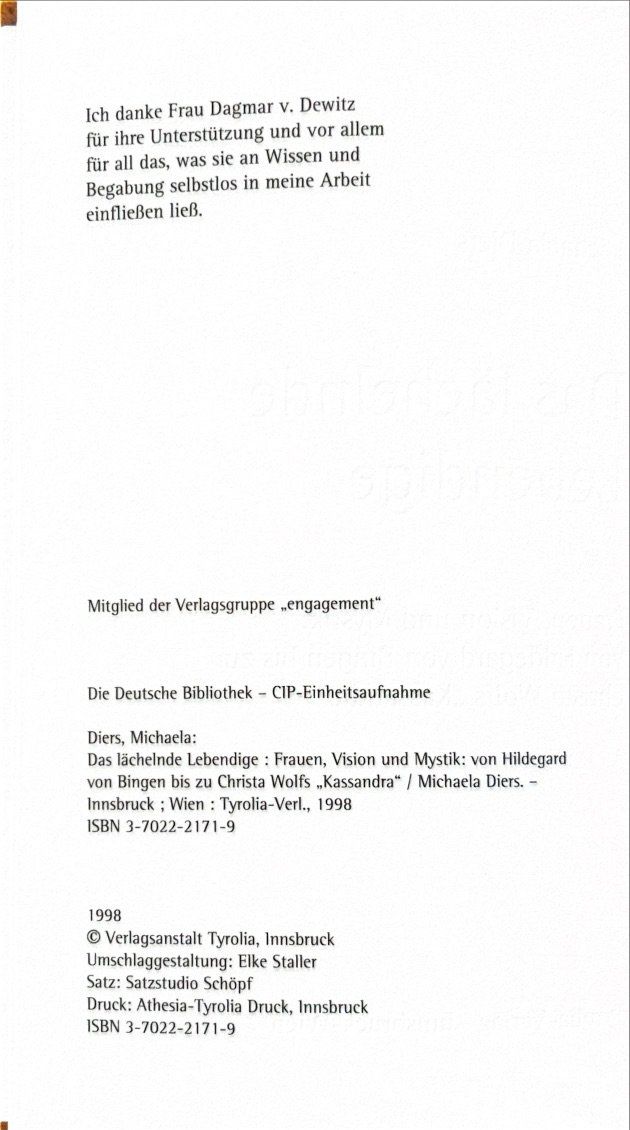Bücher: Diers Michaela, Das lächelnde Lebendige – Neu (gemäss Beschreibung) aus Sarnen von Livres 2